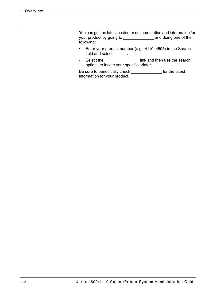 Customer documentation updates | Xerox 4590 User Manual | Page 14 / 402