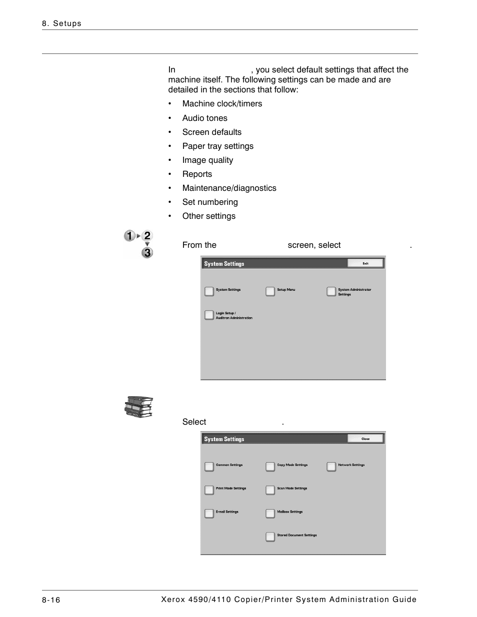 Common settings | Xerox 4590 User Manual | Page 174 / 402