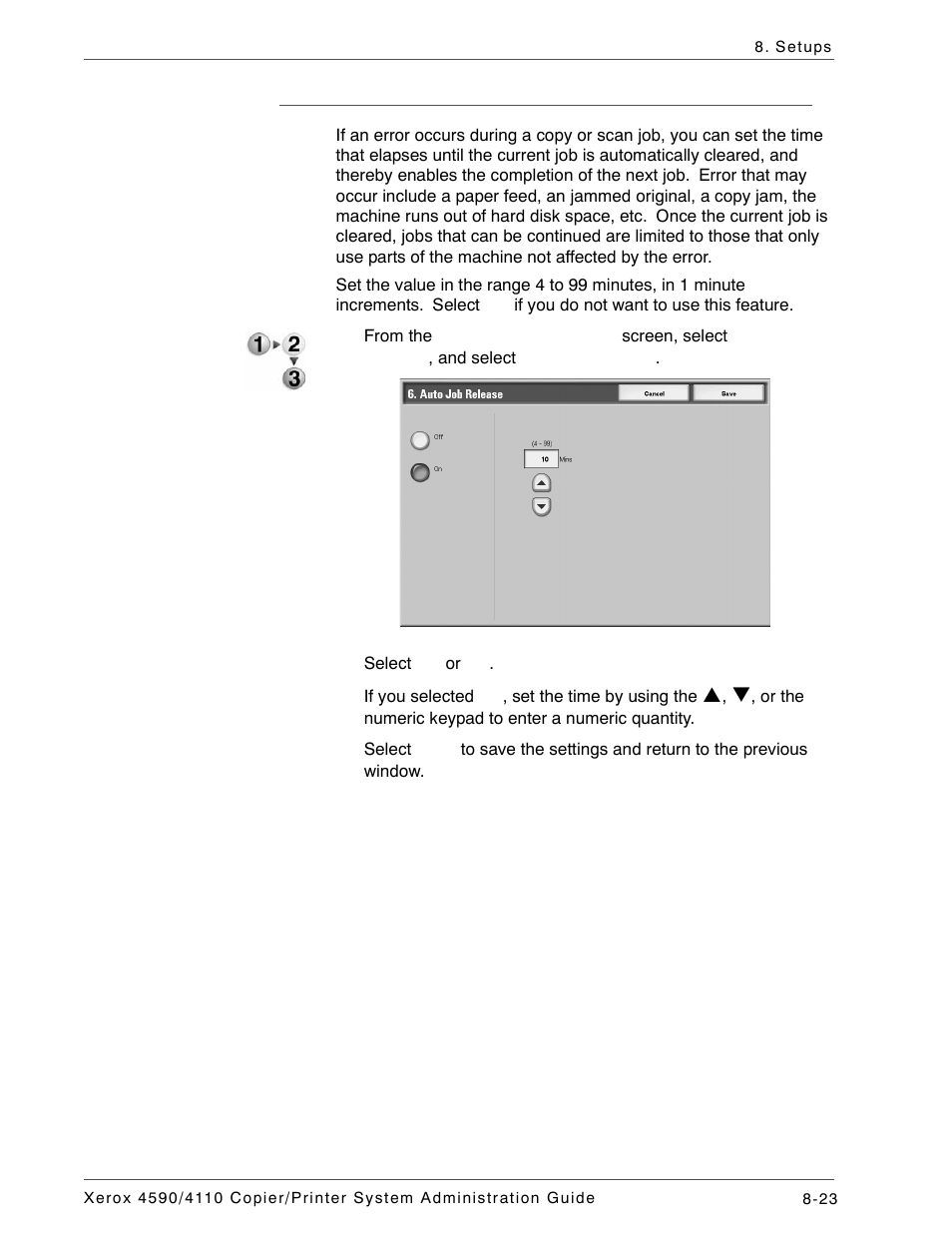 Auto job release | Xerox 4590 User Manual | Page 181 / 402