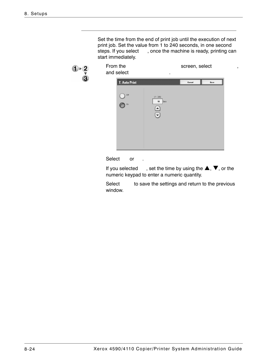 Auto print | Xerox 4590 User Manual | Page 182 / 402