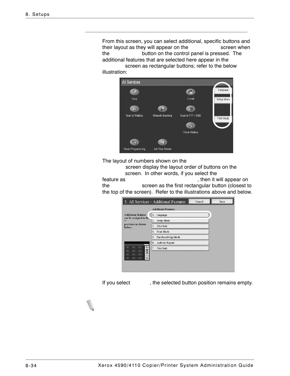 All services - additional features | Xerox 4590 User Manual | Page 192 / 402