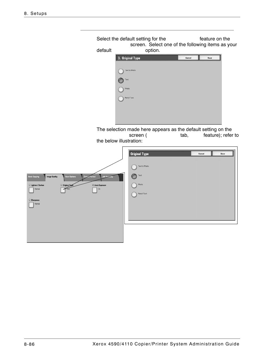 Original type | Xerox 4590 User Manual | Page 244 / 402