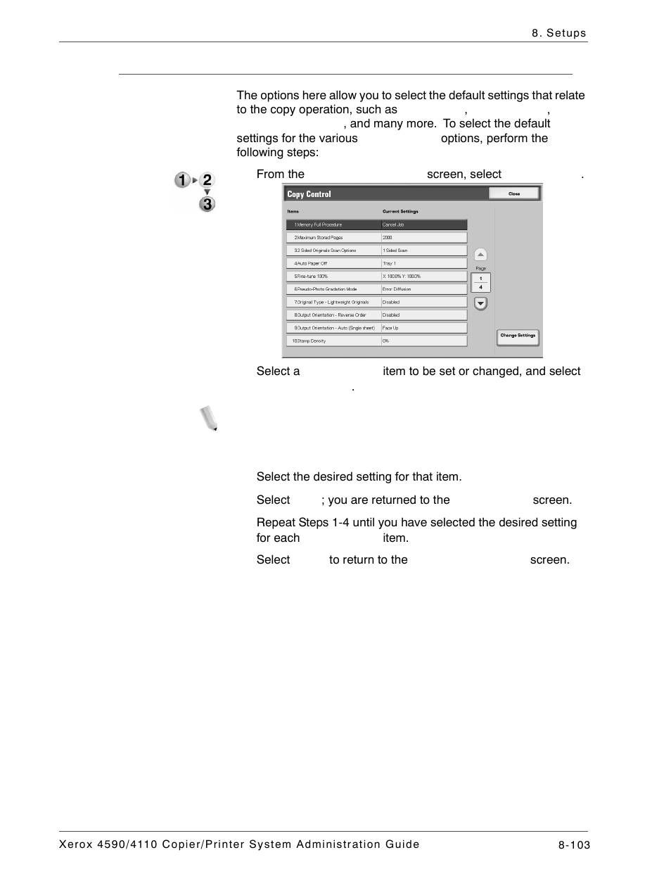 Copy control | Xerox 4590 User Manual | Page 261 / 402