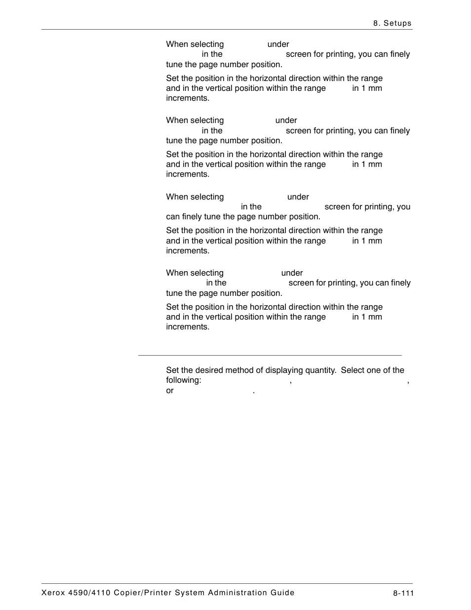 Quantity display | Xerox 4590 User Manual | Page 269 / 402