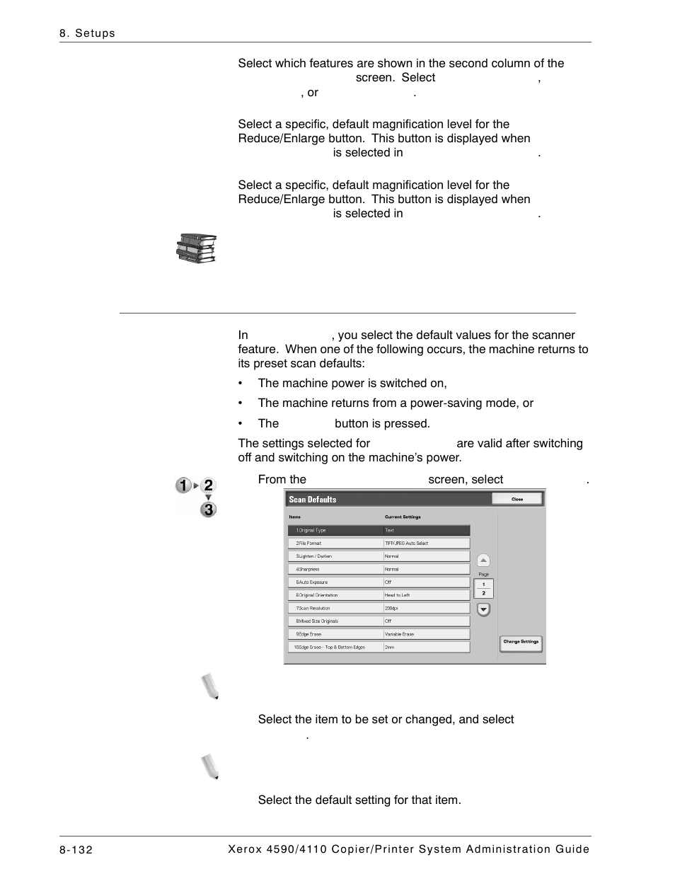 Scan defaults | Xerox 4590 User Manual | Page 290 / 402