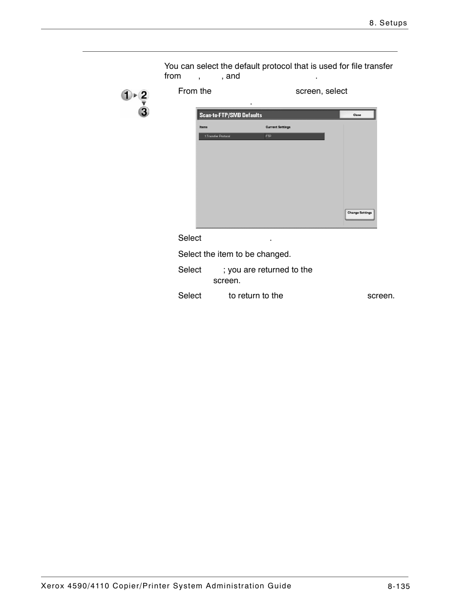 Scan-to-ftp/smb defaults | Xerox 4590 User Manual | Page 293 / 402