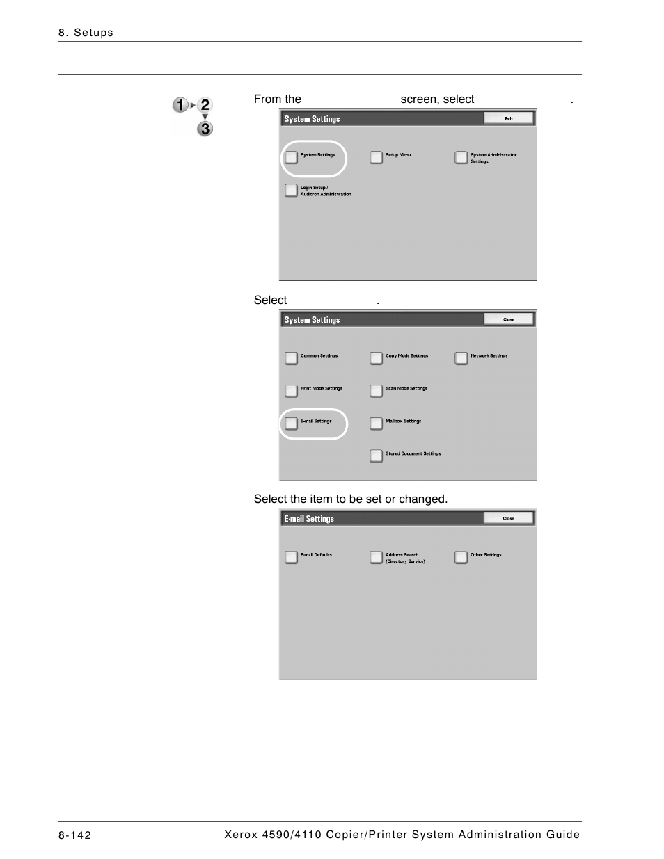 E-mail settings | Xerox 4590 User Manual | Page 300 / 402