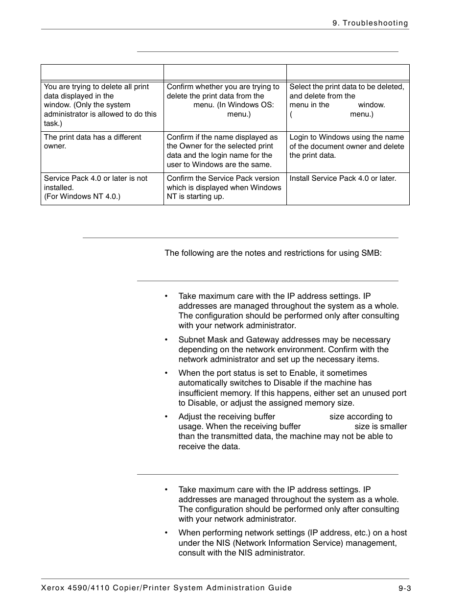 Notes and restrictions, Configuration on the machine, Configuration on the computer | Xerox 4590 User Manual | Page 363 / 402