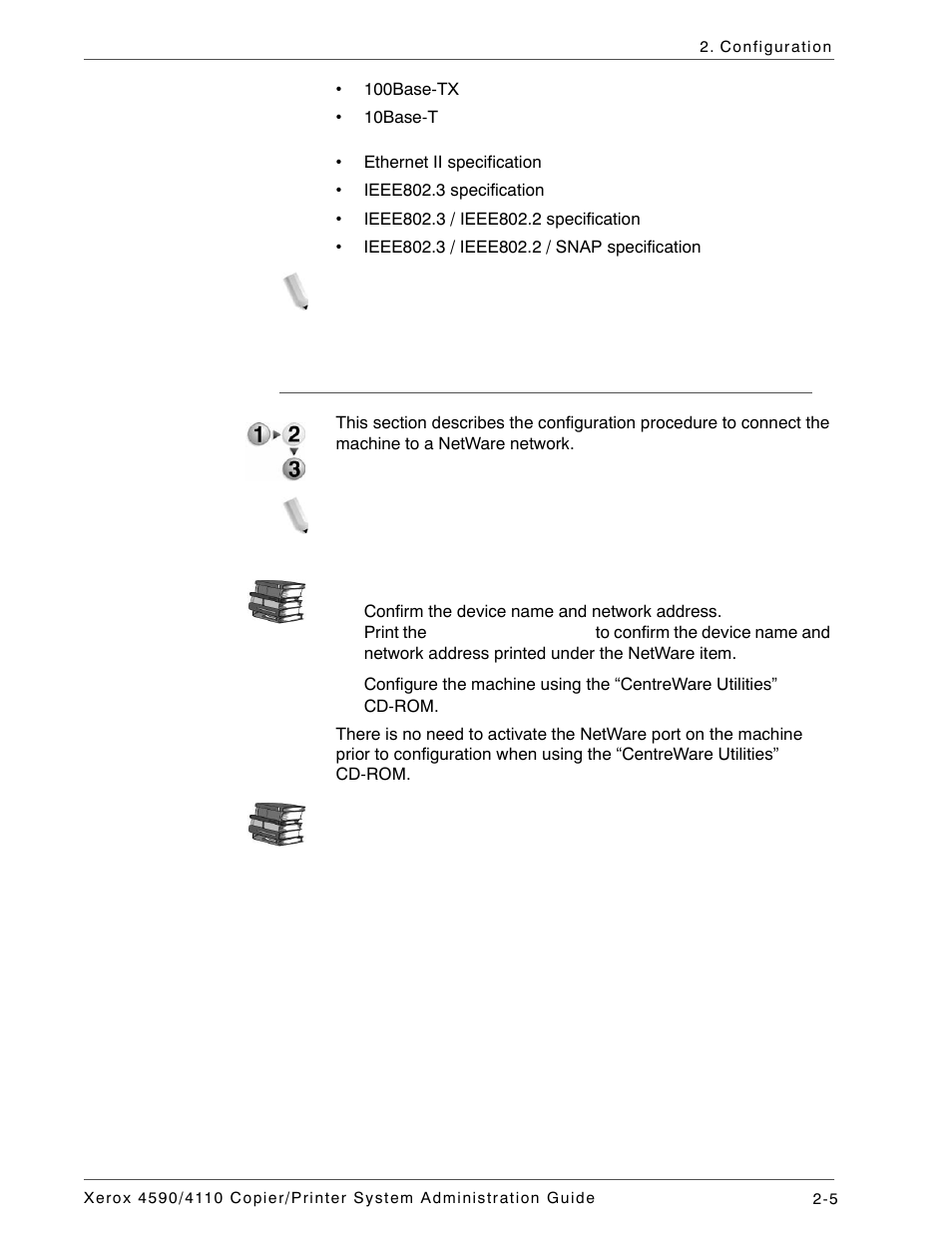 Configuration on the machine | Xerox 4590 User Manual | Page 39 / 402