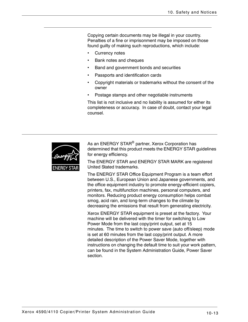 In other countries, Environmental notices for the usa | Xerox 4590 User Manual | Page 391 / 402