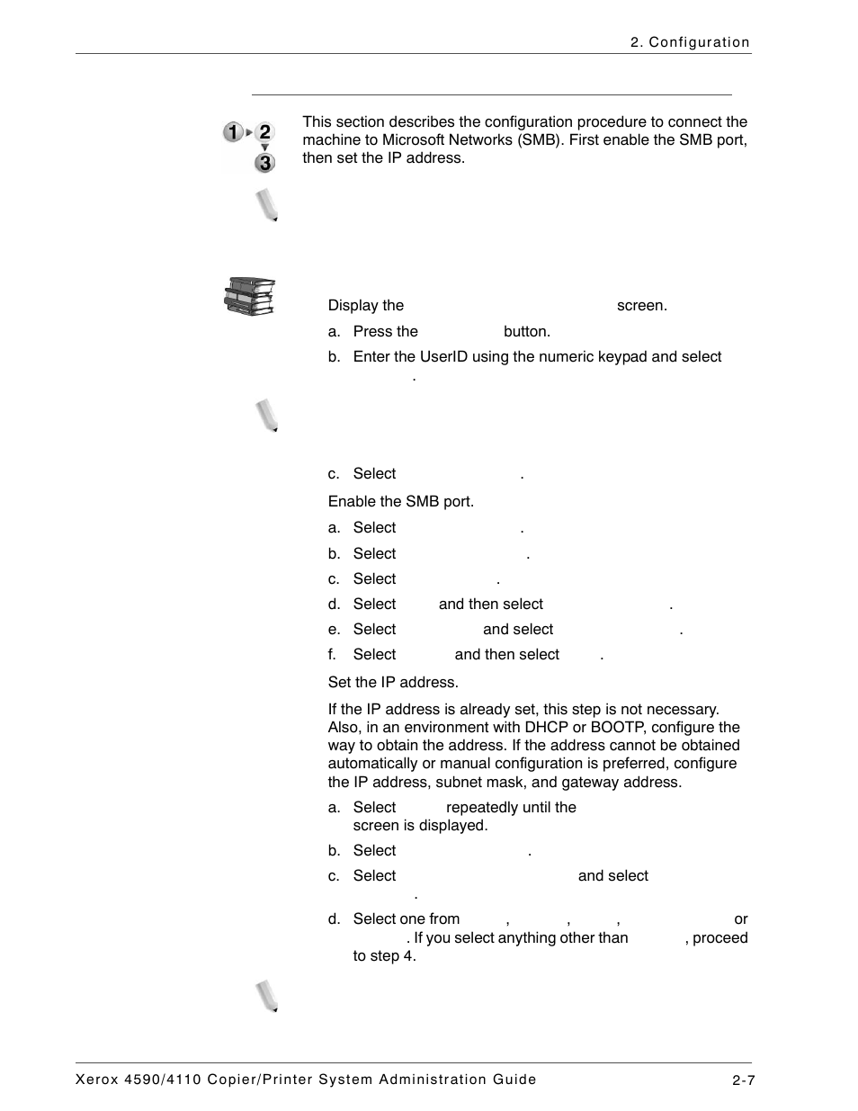 Configuration on the machine | Xerox 4590 User Manual | Page 41 / 402