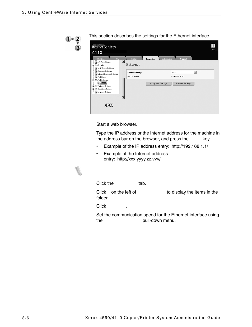 Ethernet | Xerox 4590 User Manual | Page 54 / 402