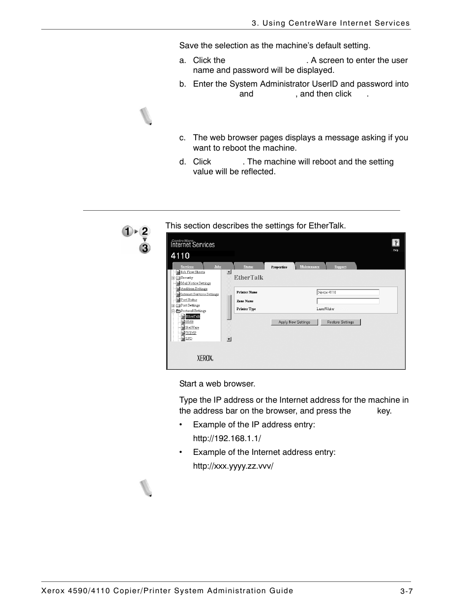 Ethertalk | Xerox 4590 User Manual | Page 55 / 402