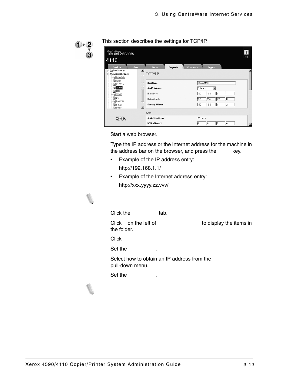 Tcp/ip | Xerox 4590 User Manual | Page 61 / 402