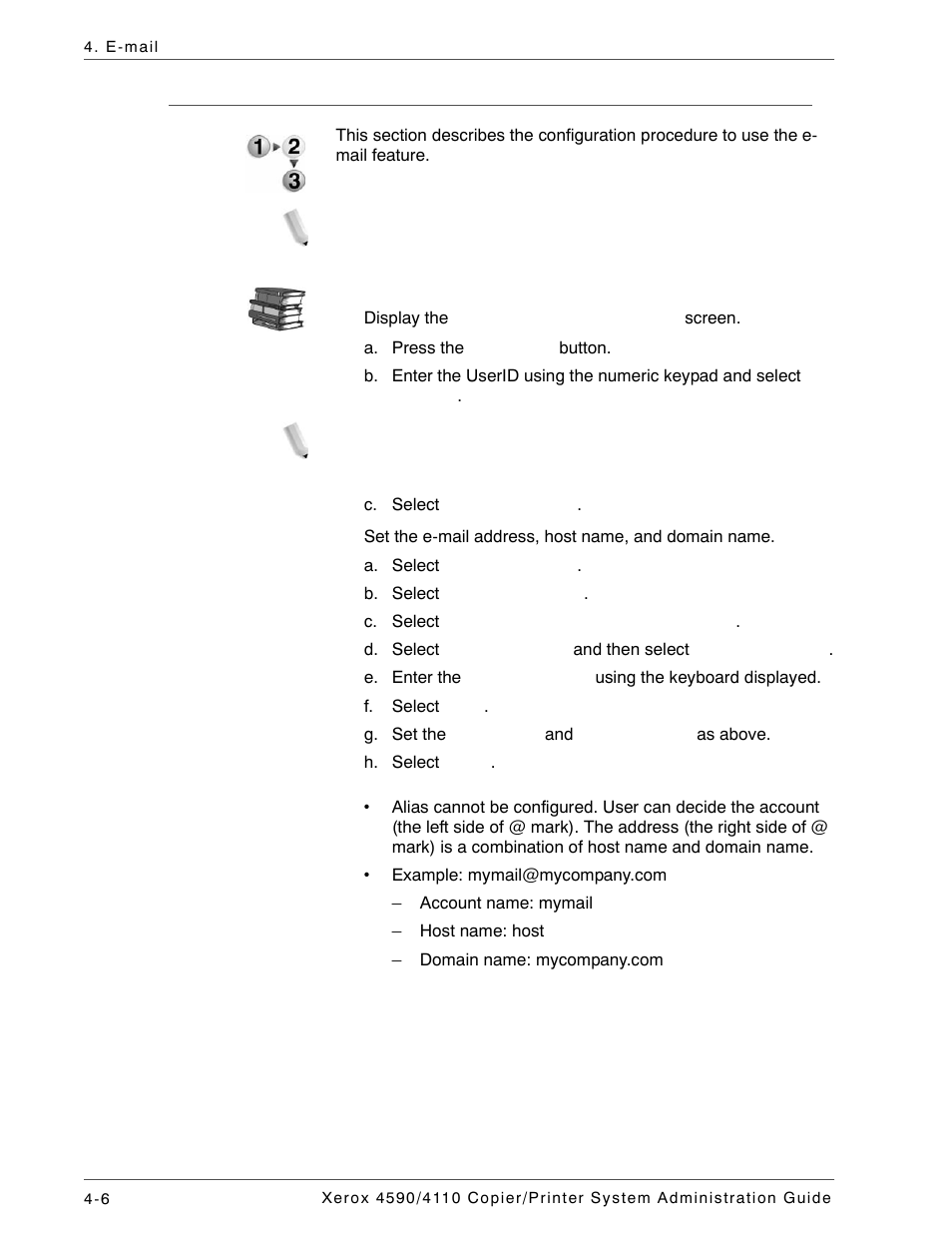 Configuring the e-mail environment | Xerox 4590 User Manual | Page 88 / 402