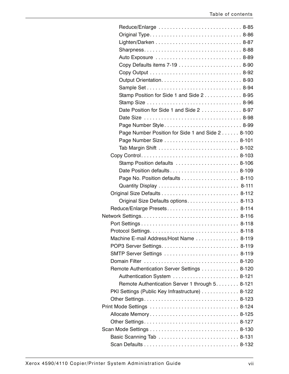 Xerox 4590 User Manual | Page 9 / 402