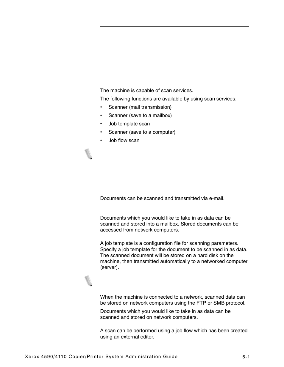 Using the scan service, Scan service overview | Xerox 4590 User Manual | Page 93 / 402