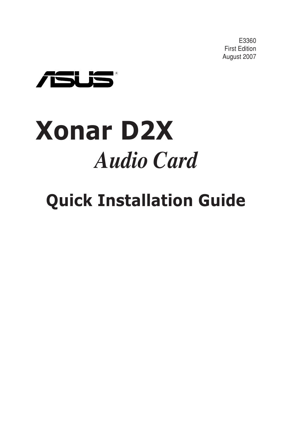 Asus E3360 User Manual | 10 pages