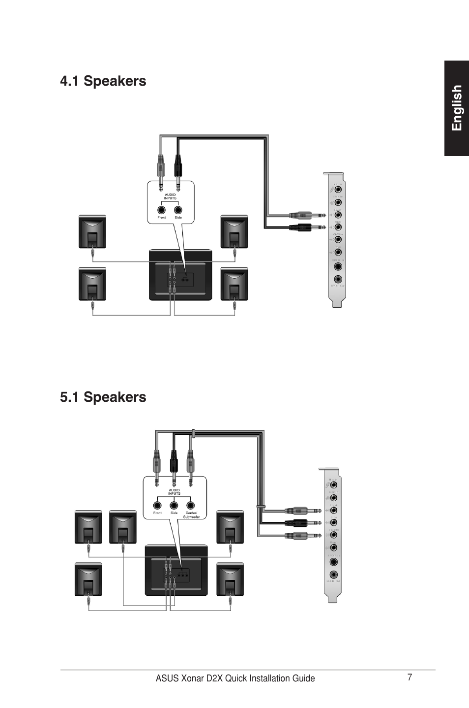 1 speakers 4.1 speakers | Asus E3360 User Manual | Page 7 / 10