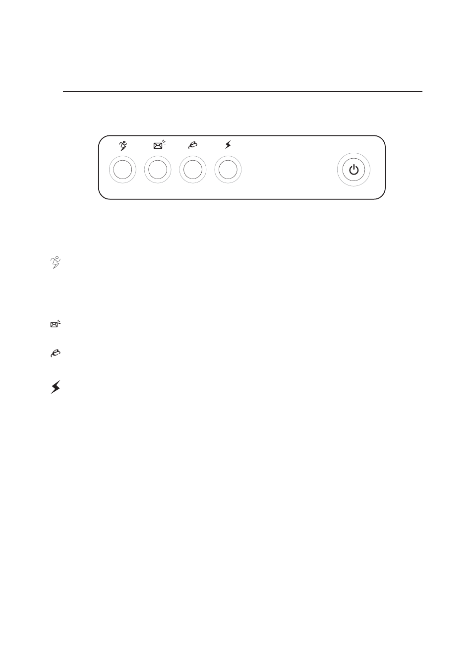 Instant launch keys, Instant launch keys and status indicators | Asus 1 E1309 User Manual | Page 31 / 70