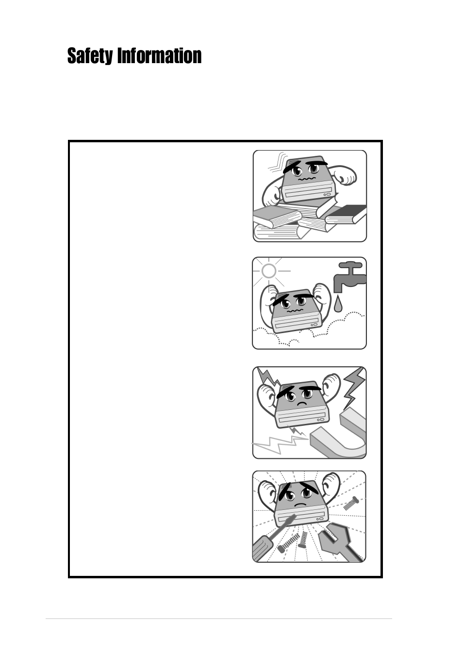 Safety information, Installation notices | Asus 40x/12x/48x CD-RW Drive CRW-4012A User Manual | Page 6 / 26