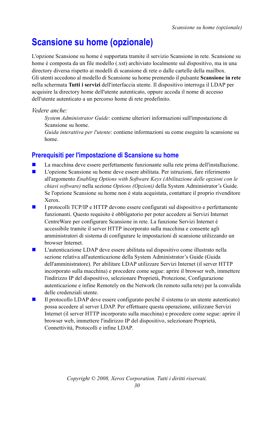 Scansione su home (opzionale) | Xerox WorkCentre 7328-7335-7345-7346 con built-in controller-15108 User Manual | Page 100 / 208