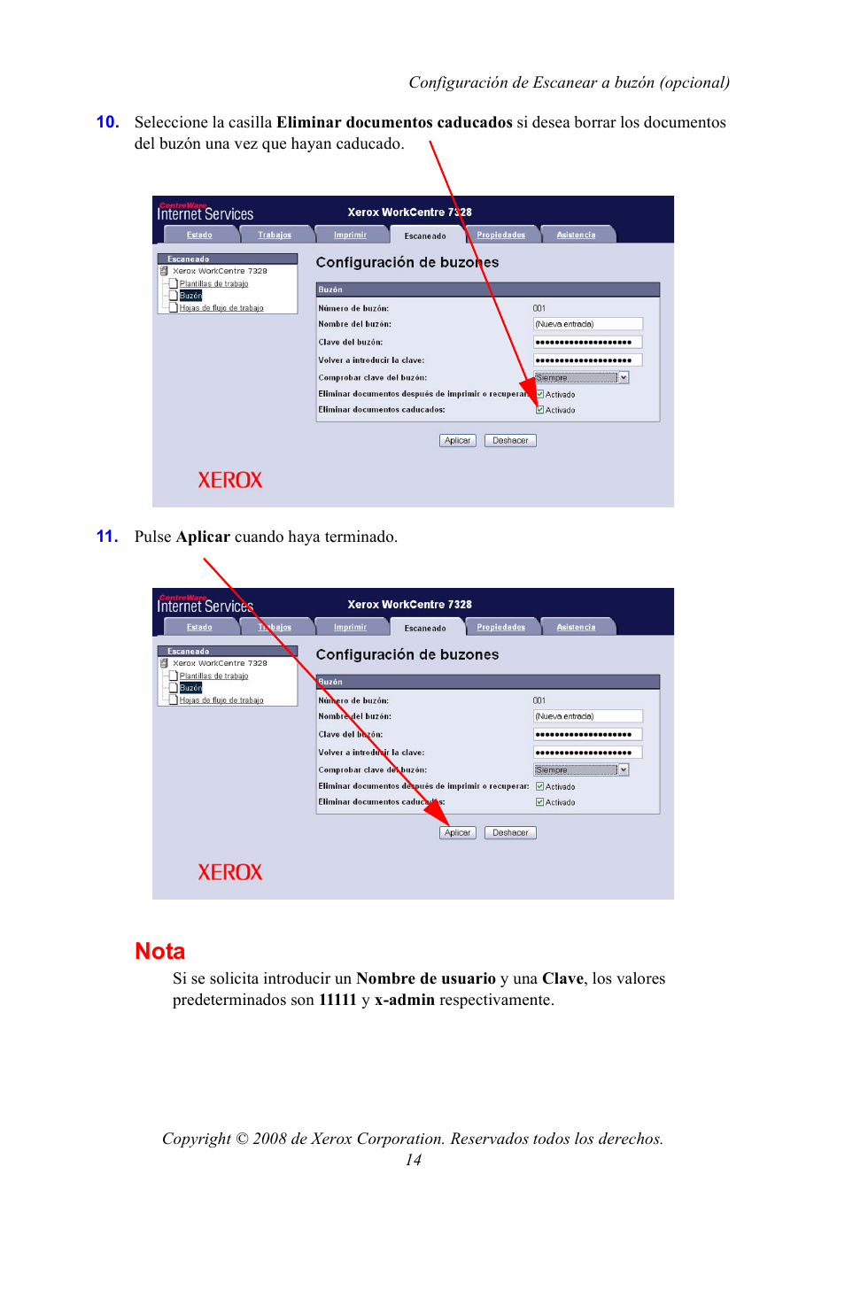 Nota | Xerox WorkCentre 7328-7335-7345-7346 con built-in controller-15108 User Manual | Page 154 / 208