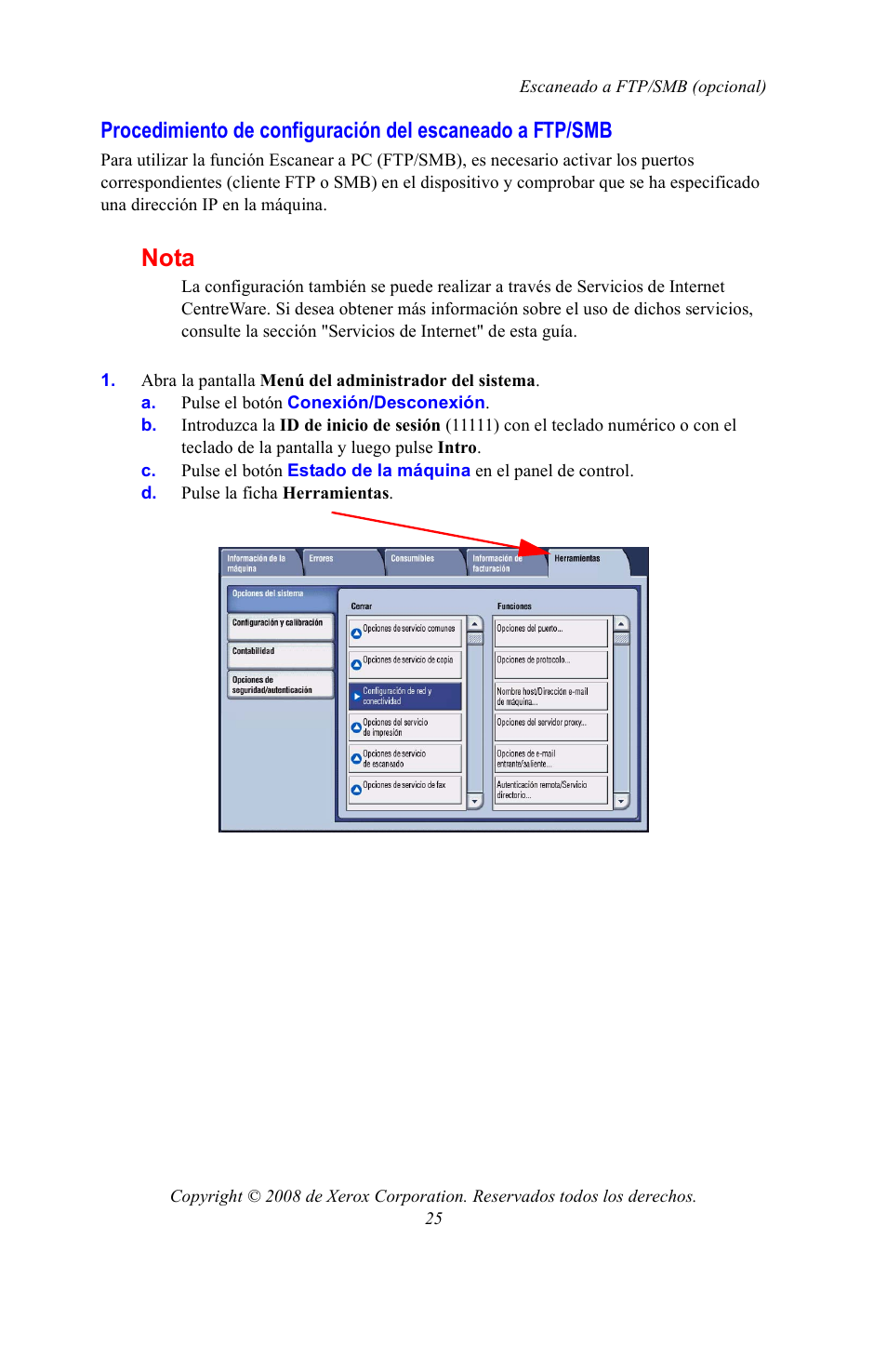 Nota | Xerox WorkCentre 7328-7335-7345-7346 con built-in controller-15108 User Manual | Page 165 / 208