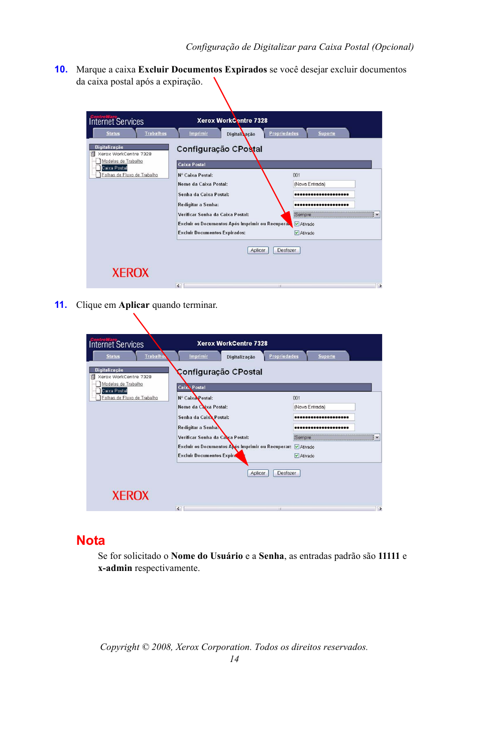 Nota | Xerox WorkCentre 7328-7335-7345-7346 con built-in controller-15108 User Manual | Page 188 / 208