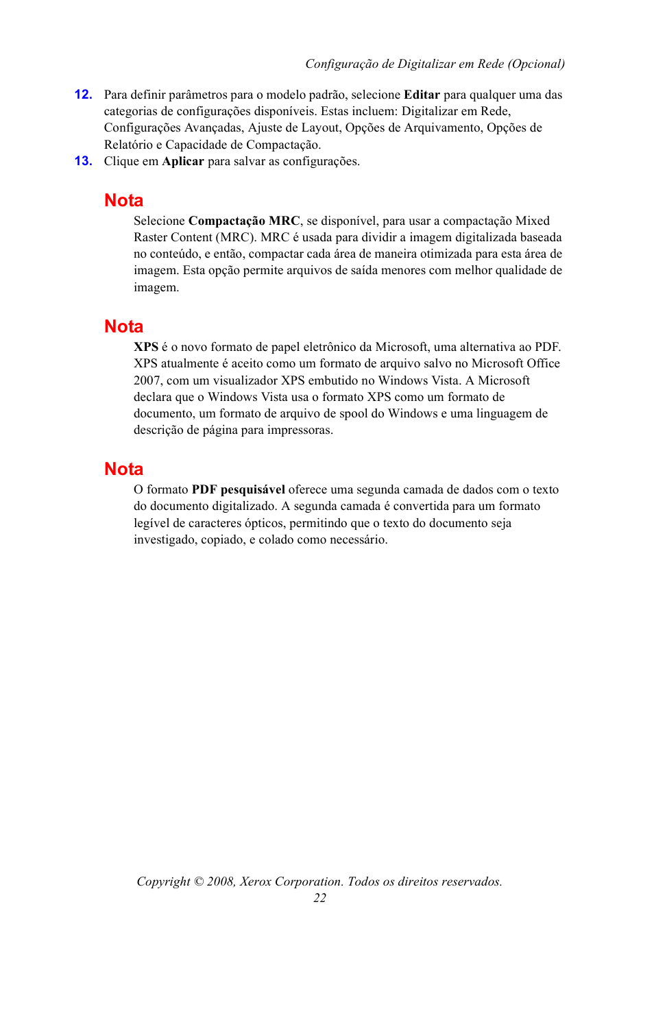 Nota | Xerox WorkCentre 7328-7335-7345-7346 con built-in controller-15108 User Manual | Page 196 / 208