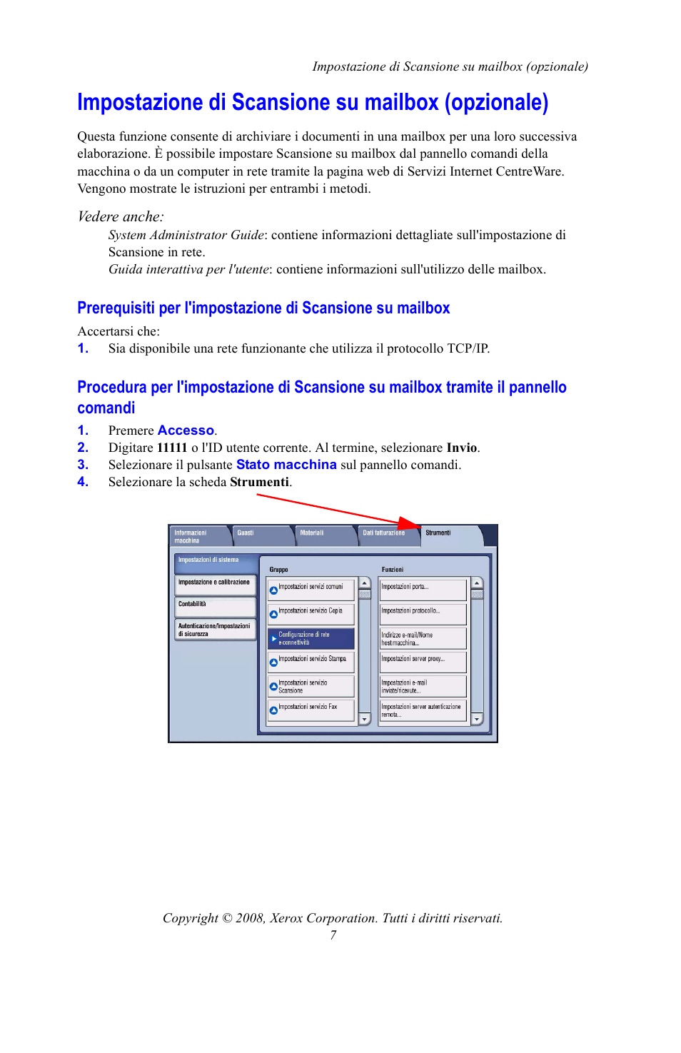 Impostazione di scansione su mailbox (opzionale) | Xerox WorkCentre 7328-7335-7345-7346 con built-in controller-15108 User Manual | Page 77 / 208