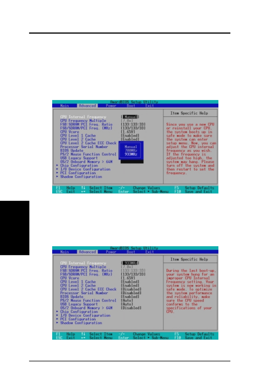 Bios setup | Asus TUEG-VM Motherboard 815EG User Manual | Page 60 / 104