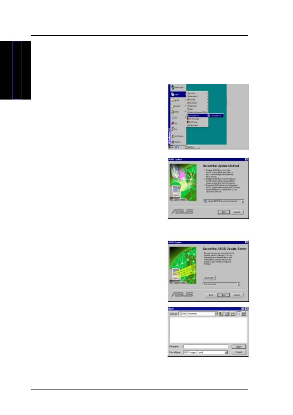 Software reference, 5 asus liveupdate | Asus TUEG-VM Motherboard 815EG User Manual | Page 96 / 104