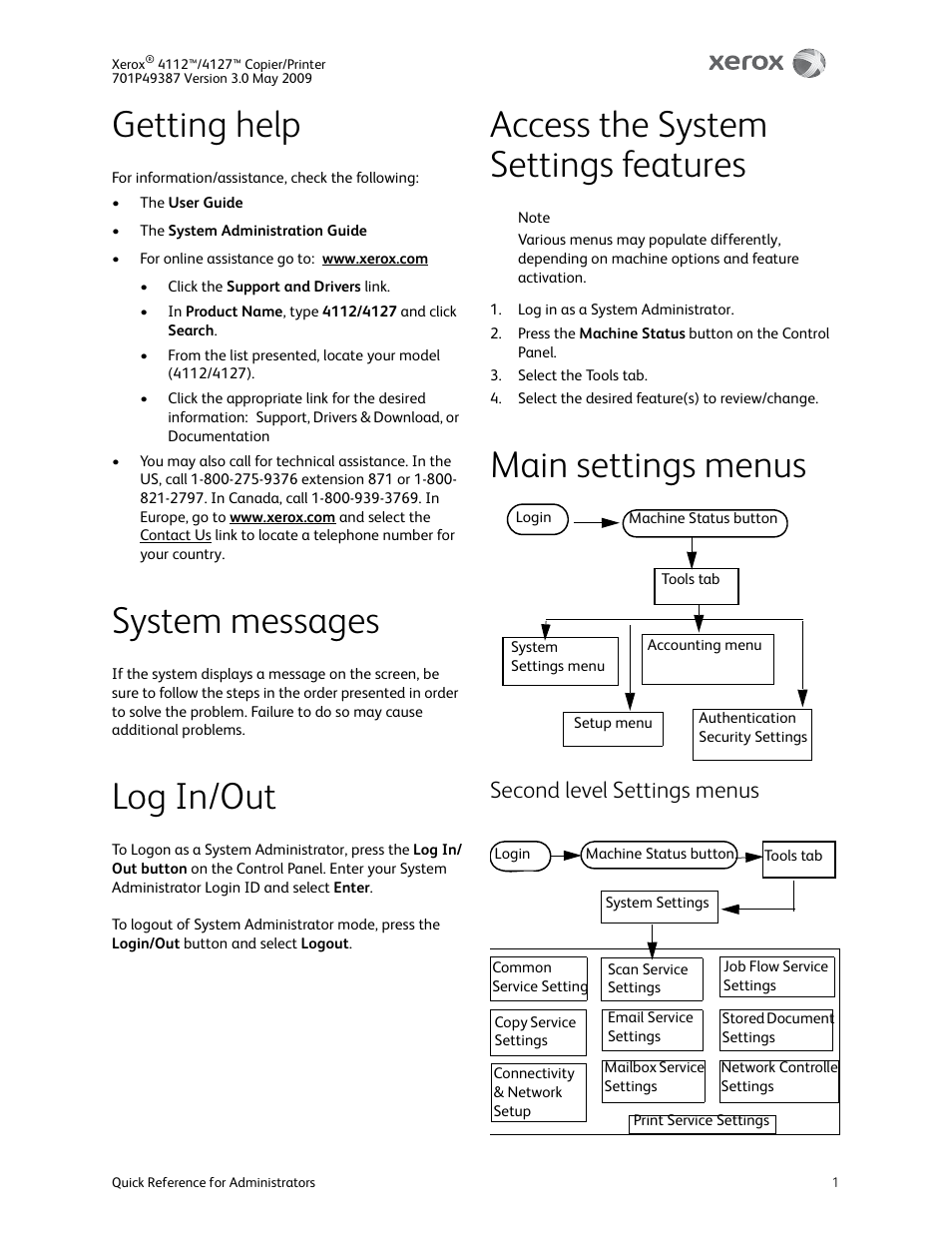 Xerox 4112-4127 ST con integrated Copy-Print Server-15036 User Manual | 6 pages