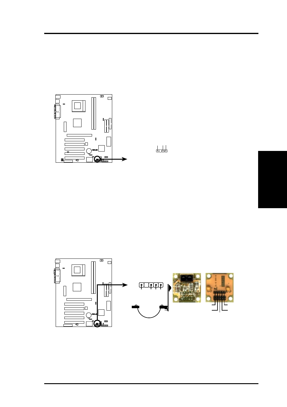 Hardware setup, A7m266 chassis open alarm lead chassis, A7m266 infrared module connector | Asus A7M266 User Manual | Page 37 / 102