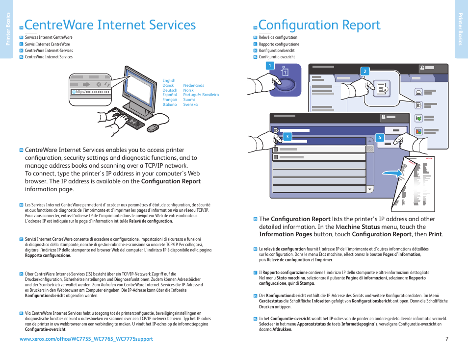 Centreware internet services, Configuration report | Xerox WorkCentre 7755-7765-7775 con EFI Fiery Controller-15776 User Manual | Page 7 / 20