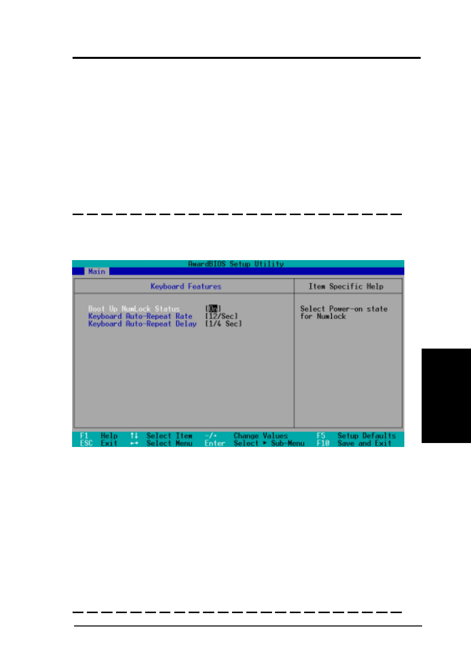 Bios setup, 2 keyboard features | Asus A7VL-VM User Manual | Page 49 / 92