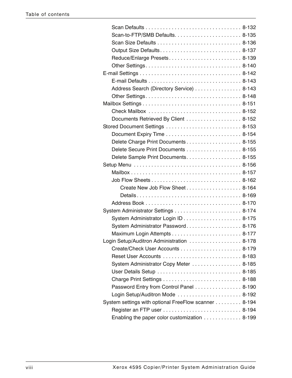 Xerox 4595 con Xerox FreeFlow DocuSP Print Controller-15553 User Manual | Page 10 / 402