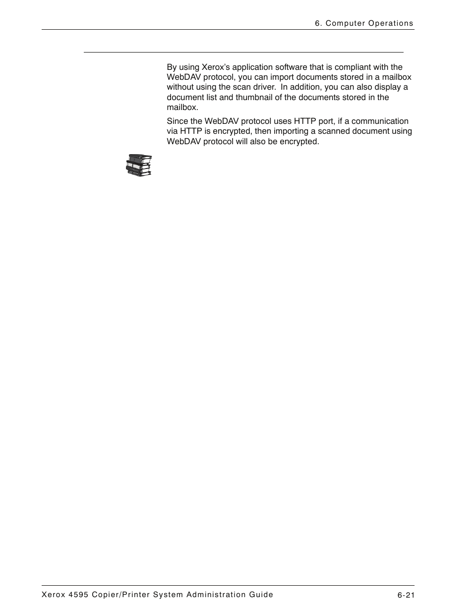 Importing using webdav protocol, Importing using webdav protocol -21 | Xerox 4595 con Xerox FreeFlow DocuSP Print Controller-15553 User Manual | Page 137 / 402