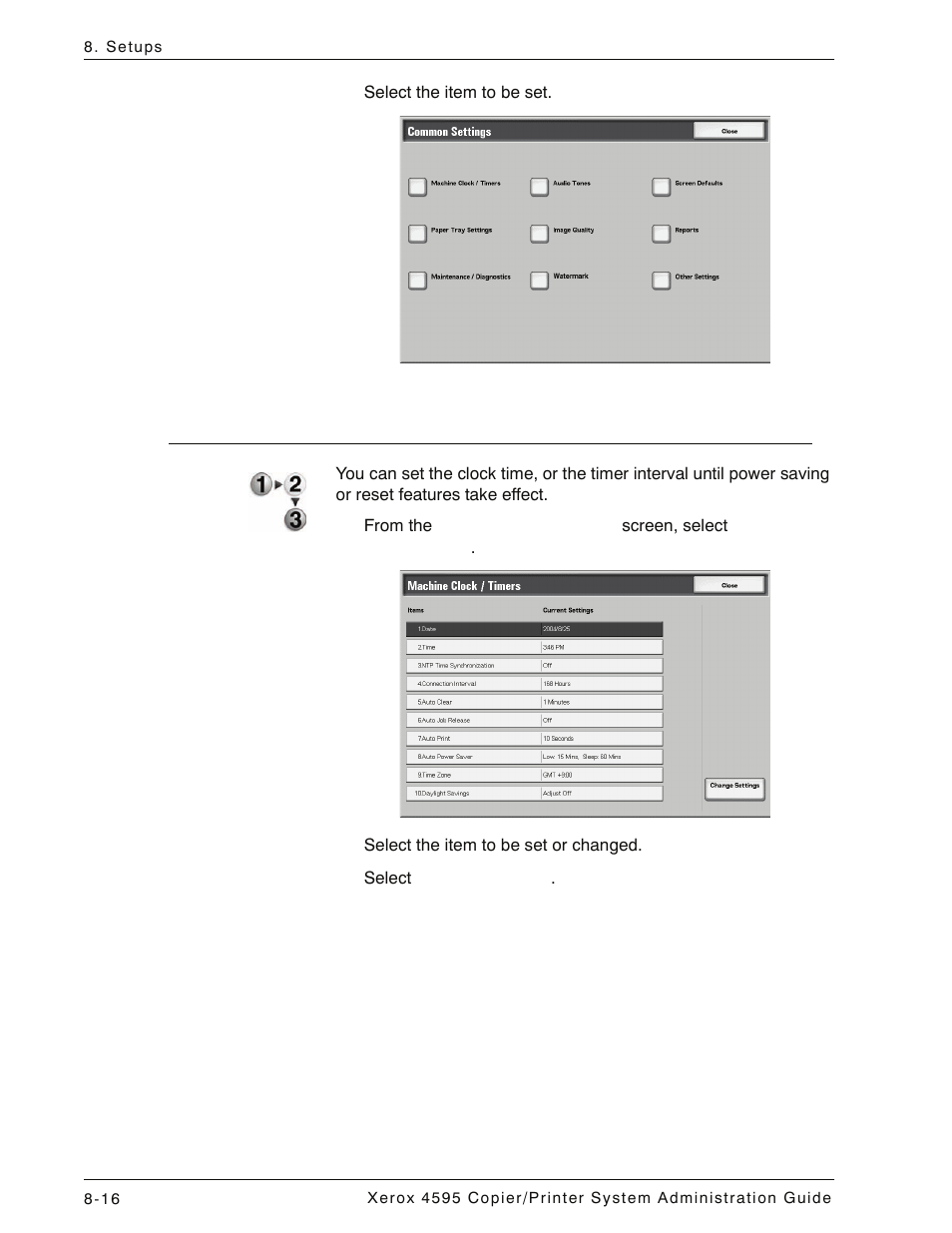 Machine clock/timers, Machine clock/timers -16 | Xerox 4595 con Xerox FreeFlow DocuSP Print Controller-15553 User Manual | Page 174 / 402