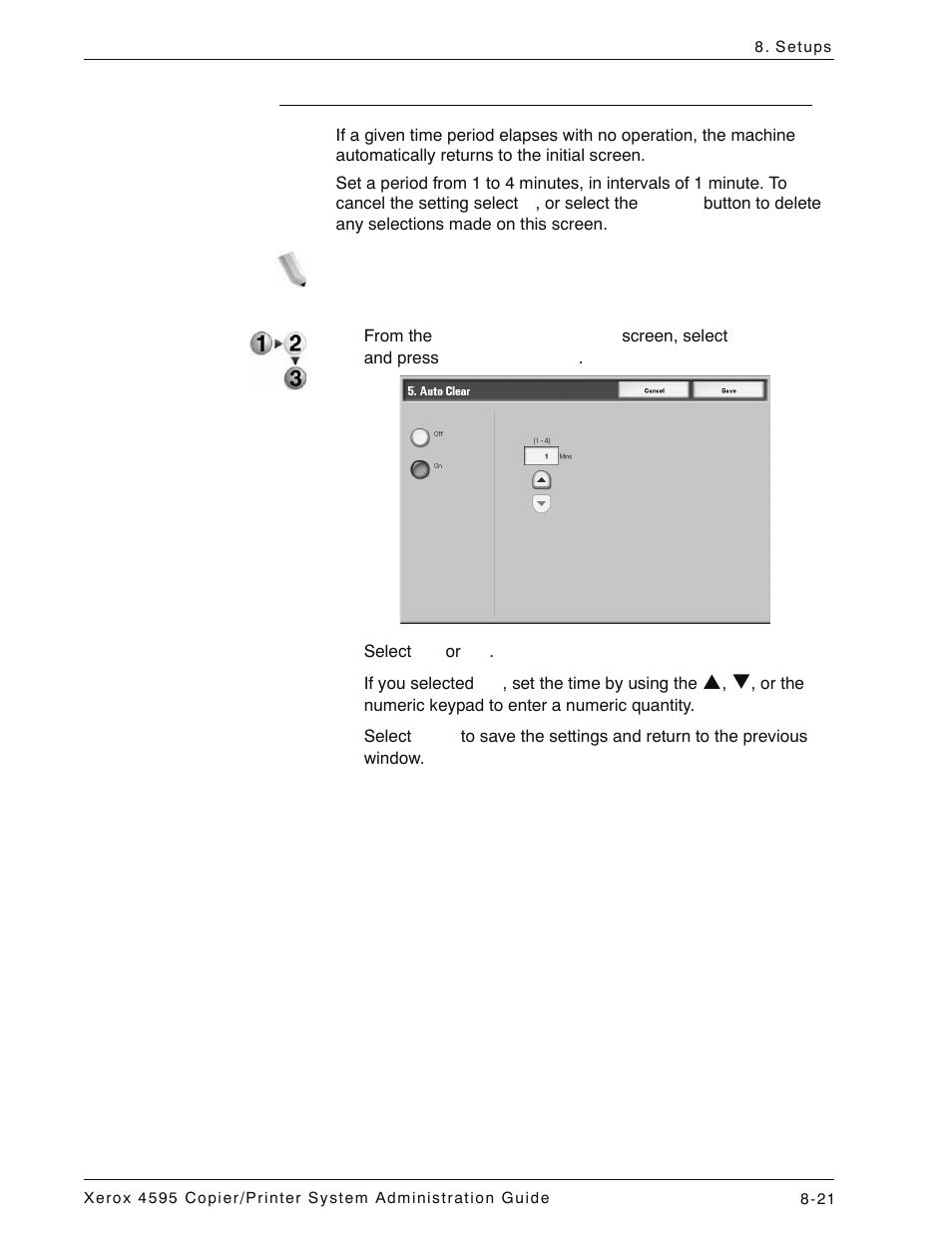 Auto clear, Auto clear -21 | Xerox 4595 con Xerox FreeFlow DocuSP Print Controller-15553 User Manual | Page 179 / 402