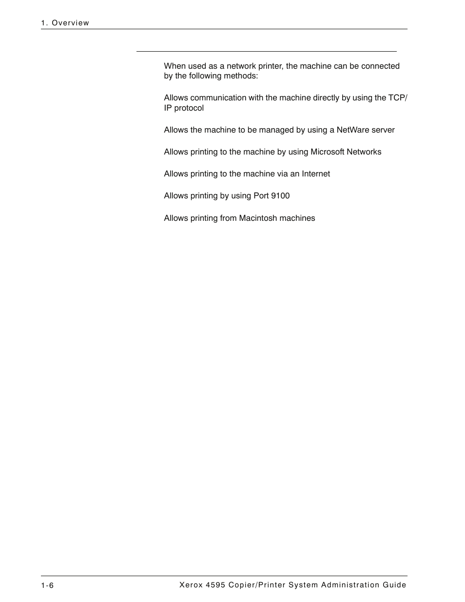 Using the printer as a network printer, Using the printer as a network printer -6 | Xerox 4595 con Xerox FreeFlow DocuSP Print Controller-15553 User Manual | Page 18 / 402