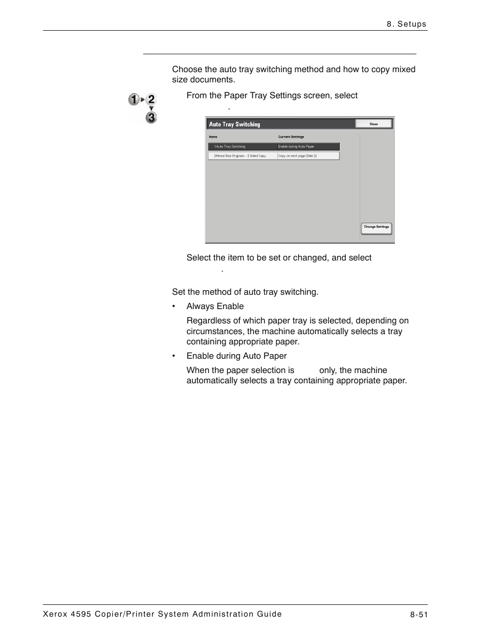 Auto tray switching, Auto tray switching -51 | Xerox 4595 con Xerox FreeFlow DocuSP Print Controller-15553 User Manual | Page 209 / 402