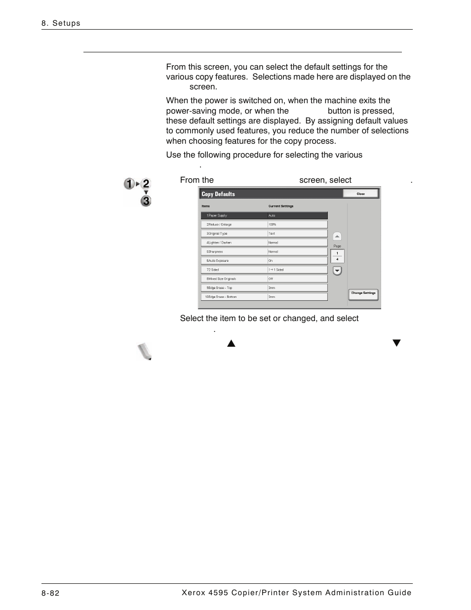 Copy defaults, Copy defaults -82 | Xerox 4595 con Xerox FreeFlow DocuSP Print Controller-15553 User Manual | Page 240 / 402