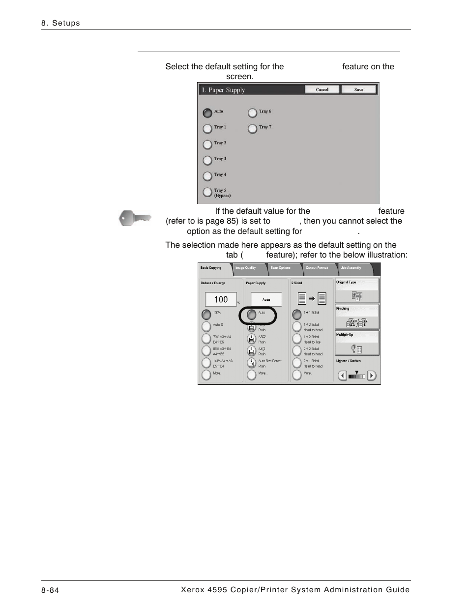 Paper supply, Paper supply -84 | Xerox 4595 con Xerox FreeFlow DocuSP Print Controller-15553 User Manual | Page 242 / 402