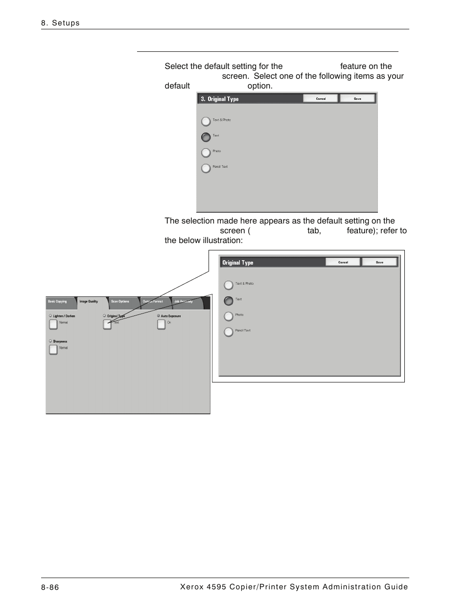 Original type, Original type -86 | Xerox 4595 con Xerox FreeFlow DocuSP Print Controller-15553 User Manual | Page 244 / 402