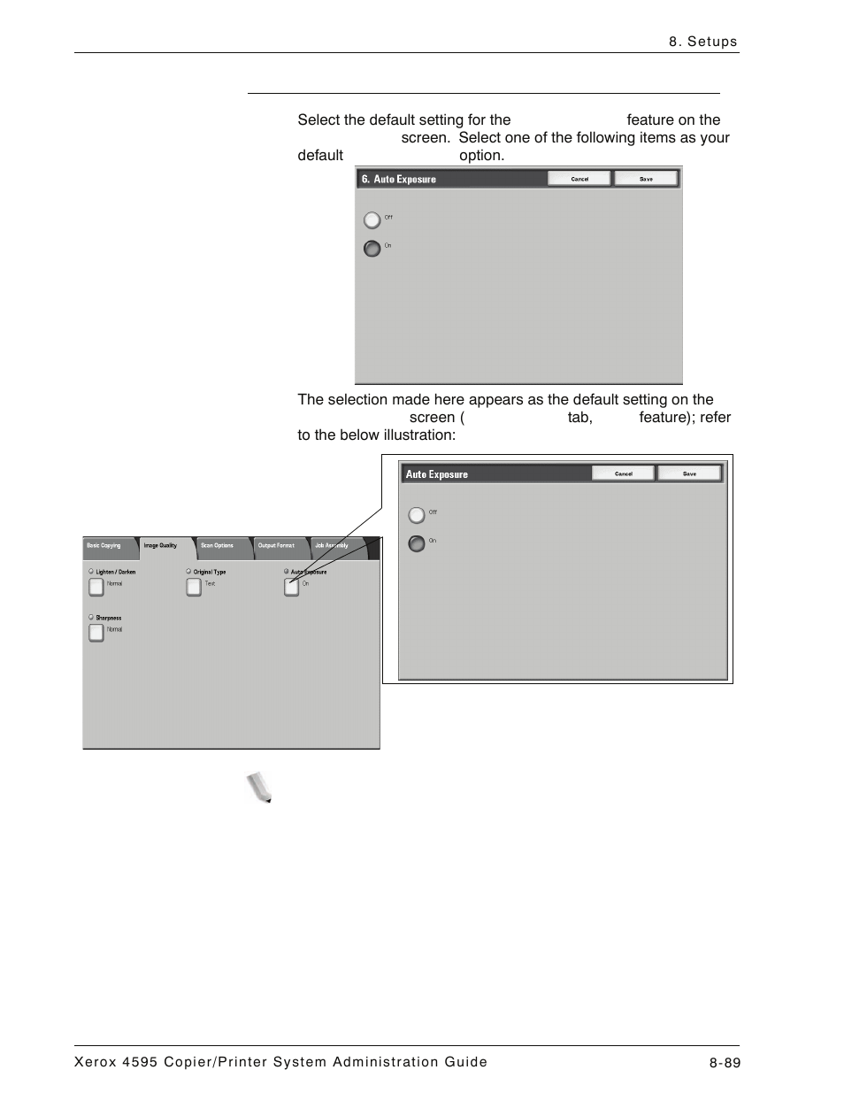 Auto exposure, Auto exposure -89 | Xerox 4595 con Xerox FreeFlow DocuSP Print Controller-15553 User Manual | Page 247 / 402