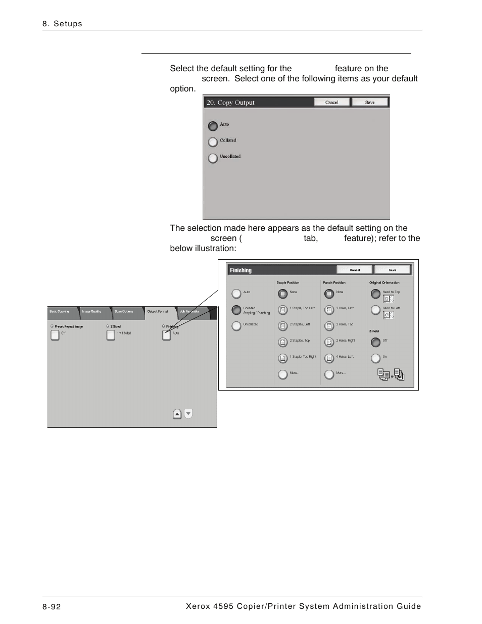 Copy output, Copy output -92 | Xerox 4595 con Xerox FreeFlow DocuSP Print Controller-15553 User Manual | Page 250 / 402