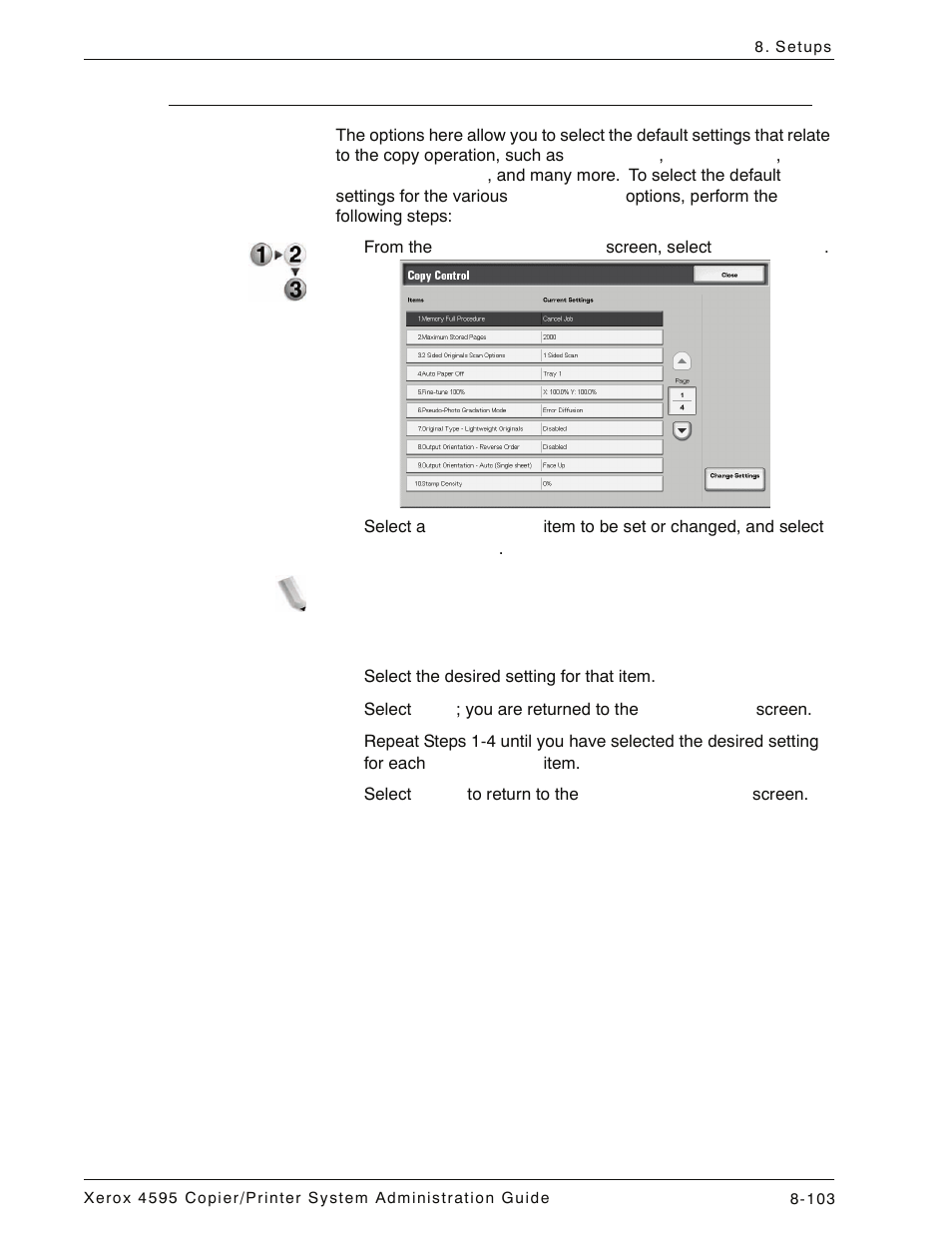 Copy control, Copy control -103 | Xerox 4595 con Xerox FreeFlow DocuSP Print Controller-15553 User Manual | Page 261 / 402