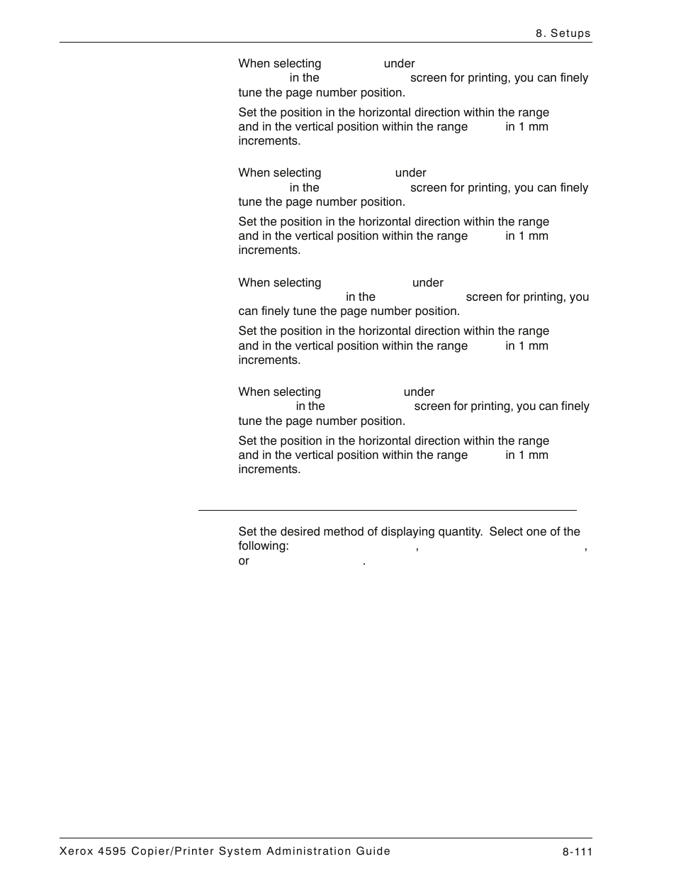 Quantity display, Quantity display -111 | Xerox 4595 con Xerox FreeFlow DocuSP Print Controller-15553 User Manual | Page 269 / 402